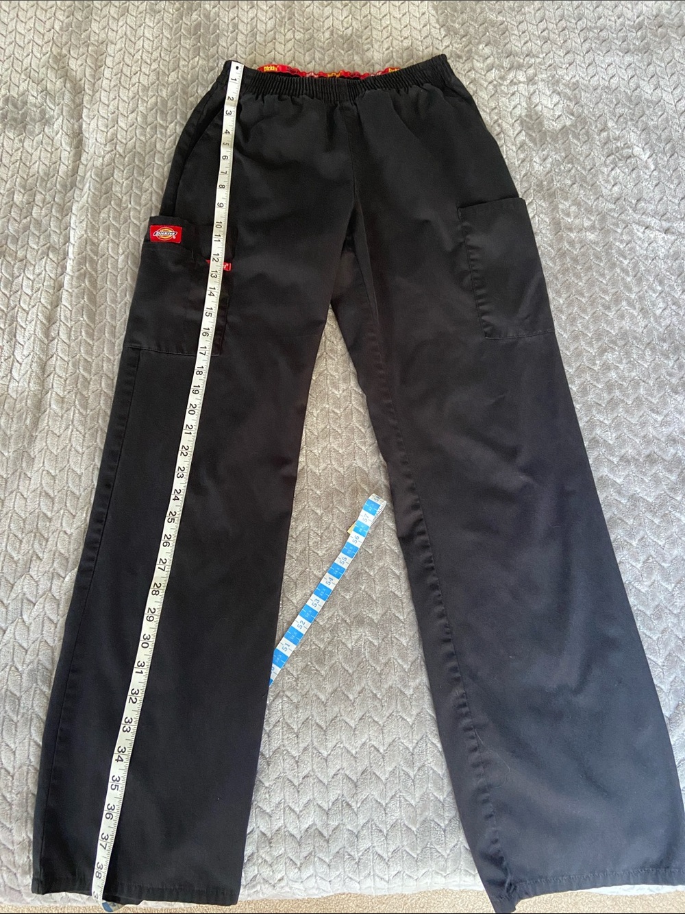 Dickies Women’s Black Cargo Work Pants with Elastic Waistband
